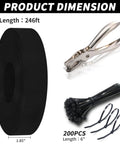 Chain Link Fence Privacy Slats Tape Kit With 246 Ft Length And One Point Eight Five Inch Width Includes 200 Zip Ties And Puncher