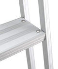 3 Step Marine Boarding Ladder With No Fuss Removable Aluminum Build And Quick Release Mounting For Easy Snap On Snap Off Access On Boat Or Dock Built Tough For Saltwater And Wet Environments, aluminum step close-up