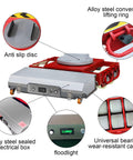 20 Ton Electric Machinery Skate Dolly With Remote Control Warehouse Workhorse For Heavy Duty Moving Skates shown in parts