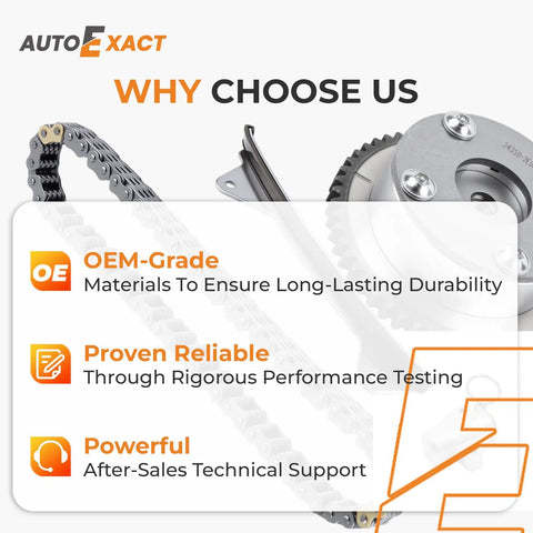 "All In One Engine Timing Chain Kit With Intake And Exhaust VVT Gear Sprocket For Hyundai Elantra 1.8L infographic"