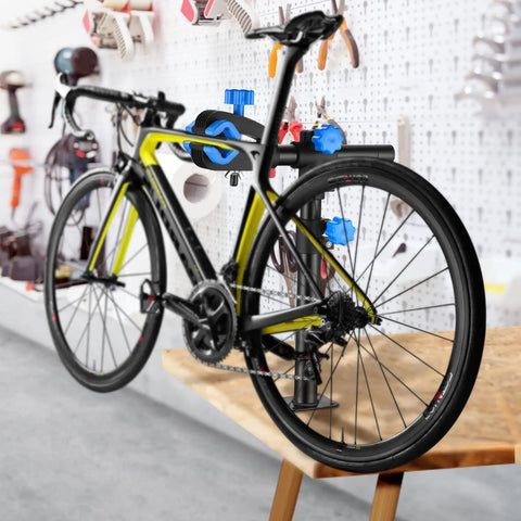 Wall Mount Bike Repair Stand With 360 Degree Rotating Clamp Height Adjustable Workbench For Bicycle Maintenance Sturdy Bike Rack