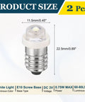 Top Shelf E10 Screw Base LED Bulbs Two Pack For Tiny Flashlights And Snappy Hobby Fixes Featuring Sweet Mini Indicators size details