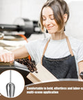 Woman using ice shovel for coffee beans, part of Four Piece Ice Tongs And Scoop Set For Ice Bucket Kit Stainless Steel Serving Tongs.