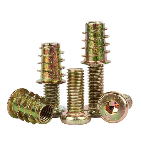 M6 Hex Socket Screws And Nuts Kit In Stainless Steel 304, Flat Round Head Chamfered, Internal Hex Drive For Heavy Duty Torque, Indoor Outdoor Ready, 40 Sets Of M6x50 Hardware For Fast Builds And Projects.