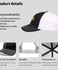 Lightweight Women's Low Profile Trucker Cap With Adjustable Buckle For All Day Comfort And Breathable Fit, side view