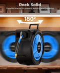 Retractable 3/8 Inch By 100 Foot Hybrid Air Hose Reel With 6.5 Foot Lead-In, Auto Lock And Release System, any length lock
