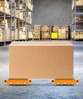 15 Ton Machinery Skate Dolly With Nine PU Rubber Rollers For Heavy Load Transport Beefy Durable Industrial Skid Carrier For Moving Heavy Equipment Sturdy Alloy Steel Base Plate Reinforced Lock Nuts Solid Central Bearings Smooth Rolling under crate in warehouse