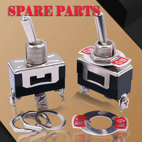 Heavy Duty Rocker Toggle Switch Pack Of 3 16A 250V AC SPDT 2 Position 3 Pin On On With Waterproof Metal Boot Cap Cover