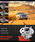 Two Pack Rear Wheel Bearing And Hub Assemblies With ABS For Toyota RAV4 1996 To 2005 FWD Only displayed with load capacity diagram