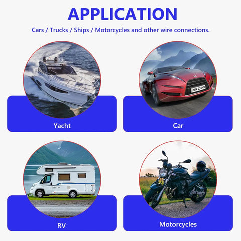 Top Tier Edinstry Weather Pack Connectors 1 Pin Waterproof Automotive Kit, IP68 Rated 16AWG Male Female Terminals For Car Truck Boat Garage Wiring Projects That Rock. Application chart for yacht, car, RV and motorcycle use