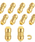 Ditch The Torch And Get A Flawless Tight Seal With These 10 Pack 1 Inch Push Fit Straight Couplings Featuring Pro Grade Lead Free Brass For Tool Free Plumbing Projects That Make Home Upgrades Feel Like A Breeze And Totally Water Safe.