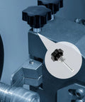 Black M12 Star Clamping Knobs With Nuts And Washers, Heavy Duty Zinc Plated Carbon Steel Thumb Screws mounted on machine.