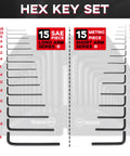 30 Piece Hex Key Set With Organizer Case Alloy Steel L Shape Allen Wrenches SAE And Metric Coverage