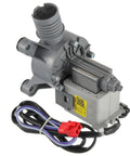 Upgraded Washer Drain Pump Assembly WH11X34742 For Frigidaire FFTW4120SW Washing Machine with gray motor, wire harness, and inlet hoses