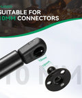 Premium Steel Heavy Duty 10 Mm Ball Stud Mounting Brackets For Gas Struts With 10 Hex Nuts Knockout Quality close-up of 10mm connector.