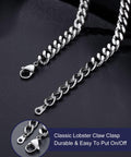 Lobster clasp detail on Stainless Steel 316L Barbed Wire Choker Necklace For Women And Men Gothic Thorns 16 Inch Chunky Punk Jewelry