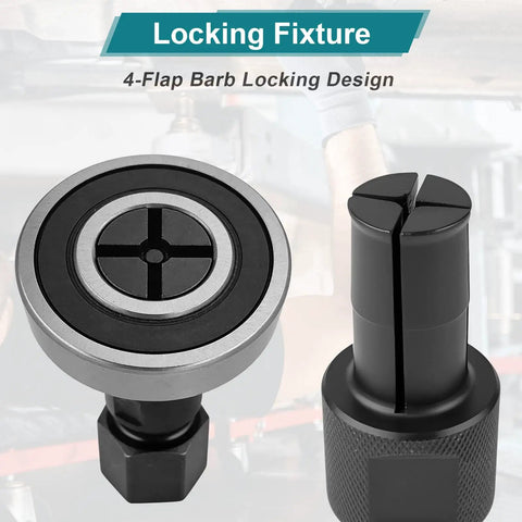 Tough-As-Nails 9-Piece Heavy-Duty Slide Hammer Puller Set with Versatile 8-32MM Expandable Collets detail of locking fixture