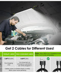 Magnetic Underhood LED Work Light 2000 Lumens Cordless With 5200mAh Rechargeable Battery illuminating car engine bay