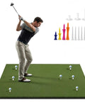 Durable 4 By 5 Feet Golf Hitting Mat With 2 Inch Thick Nylon Turf And Premium NBR Foam Base For Indoor Outdoor And Simulator Use Real Tee Ready Cushioned Feel Withstand Up To 500,000 Shots No Residual Mess