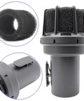 Shop Vac Muffler Diffuser 2-1/2 Inch Fits Craftsman And Ridgid Wet Dry Vacuums, Quieter Exhaust, filter detail and attachment view