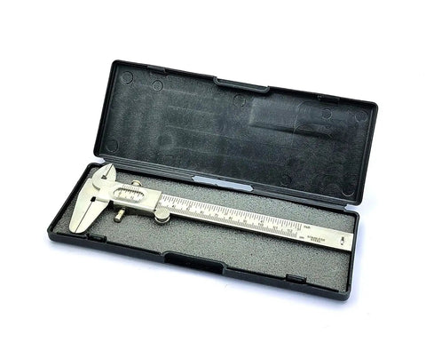 Handy Dual Metric And Imperial Vernier Caliper Stainless Steel Measuring Tool 0 To 125 Millimeters And 0 To 5 Inches in case