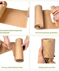 Eco Friendly Packing Paper Made From Recycled Biodegradable Material 12In By 200Ft shown in various uses for fragile item wrapping