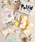 Date Night Special Edition Air Dry Clay Kit For Adults With Tools Paints Brushes Sealant And How To Guides Beginner Friendly DIY Pottery Kit For Home Craft And Relaxing Creative Sessions displayed with all contents.