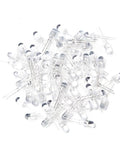 100 Pcs 5mm Red LED Diodes Set with Clear Round Transparent Housing for Electronics Projects, DC 2V 20mA
