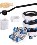 Heavy Duty Furniture Sliders And Moving Dollies With Wheels 4 Pack including tools and gloves for easy room moves.
