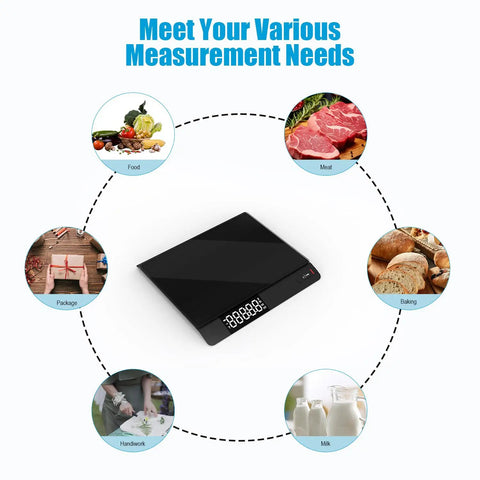 Digital Postal Scale With Backlit LCD Display And Large 10.6 By 9.8 Inch Weighing Platform 15 Kg Capacity Measures In Grams Ounces Pounds