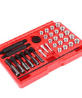 Premium Glow Plug Thread Repair Kit Set 33 Pieces Durable High Grade Steel Diesel Cylinder Head Tool For Engine Fix And Fast Restore, red case