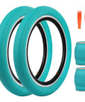 20 Inch Kids Bike Tire 20X2 Point 4 Anti Slip Kid Friendly Foldable Replacement Tire For BMX Small Wheel Folding Mountain Bike Green Pack Of 2