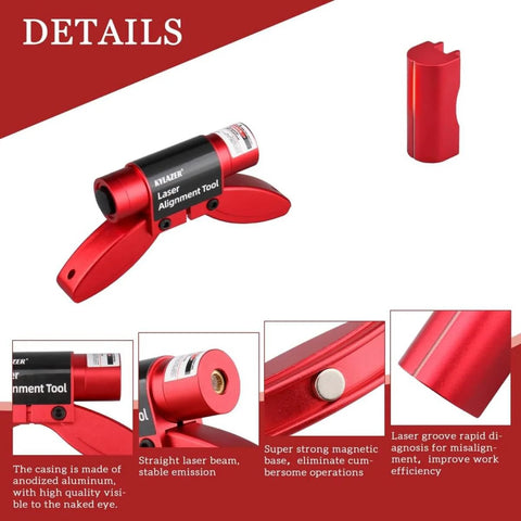 Laser Alignment Tool For Precise BDS Displacement Diagnosis With Magnetic Base Reusable Compact Red Calibrator and Dock