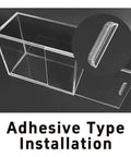 12 Pack Transparent Acrylic Drawer Pulls 2 Inch Mini Clear Glass Look Cabinet Handles adhesive type installation guide