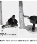 Heavy Duty 6061 Aluminum Disc Scribe And Adjustable Height Gauge For Knife Making Plus Beast Mode Precision Layout Tool with carbide tip and measuring scale.