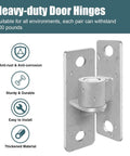 4 Pack Heavy Duty Gate Hinge Set Stainless Steel Hinges For Wood And Concrete Walls Rust Proof Farm Fence Barn Garden Gates Industrial Grade Construction With Thickened Steel Plates And Seamless Forging For Maximum Load Bearing