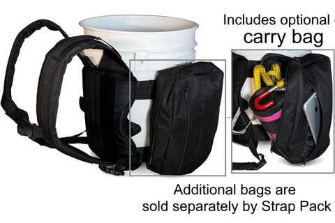 Heavy Duty Five Gallon Bucket Backpack For Fishing And Apple Picking Multipurpose Hauler With Padded Back Support And Adjustable Straps