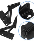 Heavy Duty Steel Spring Loaded Door Hinges With High Hardness And Black Locking For Folding Sofas And Beds, Cabinet Lift Up Hinge