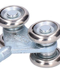 2 Pcs Door Roller Set With Double Wheel Pulley For Glass Barn Doors And Sliding Track Doors, 35mm Diameter, close-up view