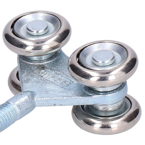 2 Pcs Door Roller Set With Double Wheel Pulley For Glass Barn Doors And Sliding Track Doors, 35mm Diameter, close-up view