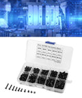 High Quality 300 Piece M3 Bolts And Nuts Set Featuring Black Button Head Hex Socket Screws Durable Machine Fastener Assortment Kit For Home Repair Projects With Organized Storage Box Heavy Duty Hardware Solutions Gets The Job Done Right Great Value Today, black M3 screws in storage box