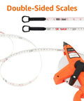 Open Reel Fiberglass Measuring Tape, Go-To Tool For Pros And DIYers, 100 Feet Of Non Stretch Vinyl Coated Tape, inch metric scale