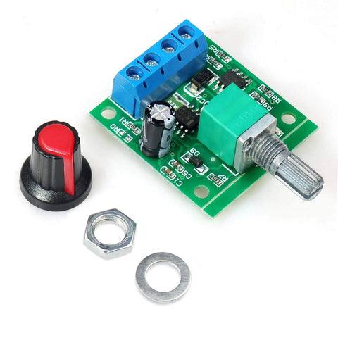 PWM Low Voltage Motor Speed Controller Kit Pack Of 3, DC 1.8V To 15V Adjustable Driver with speed control knob and circuit board