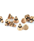 10 Pack Brass Misting Nozzle Plug With 10/24 UNC Threads for Outdoor Cooling System shown from different angles