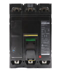 Heavy Duty Molded Case Circuit Breaker 600 Volt 450 Amp Frame 20 Amp Trip Switch front view, featuring off switch and detailed label.