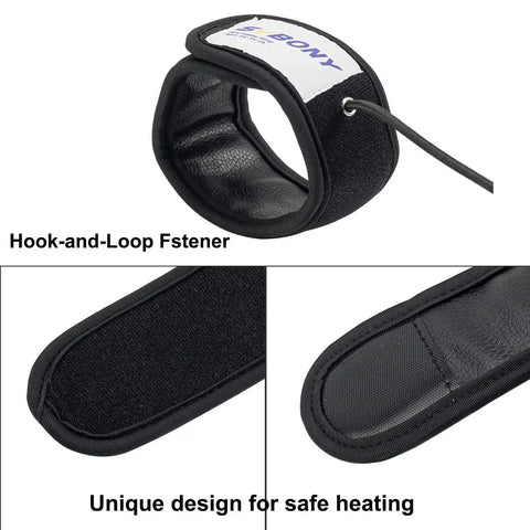 320mm Dew Heater Strip for Telescopes and Camera Lenses showing hook-and-loop fastener and close-up design detail.