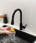 Heavy Duty 304 Stainless Steel Kitchen Faucet With Pull Down Sprayer And Smooth Glide Handle Slick Finger Print Resistant Finish, washing colorful peppers.