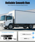 Heavy Duty 12V Hydraulic Motor Electric Linear Actuator Built Tough For Dump Trailers mounted on a truck, showcasing steel and copper construction.