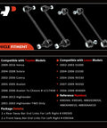 A-Premium 4-Piece sway bar link kit, front view; black metal stabilizer links with mounting bolts for Toyota and Lexus