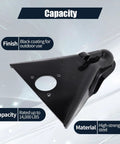 Beefy A Frame Trailer Coupler With Two And Five Sixteenths Inch Hitch Ball Compatibility Ready To Tow Up To Fourteen Thousand Pounds Five Millimeter Reinforced Steel With Black Powder Coat For RV And Utility Trailers